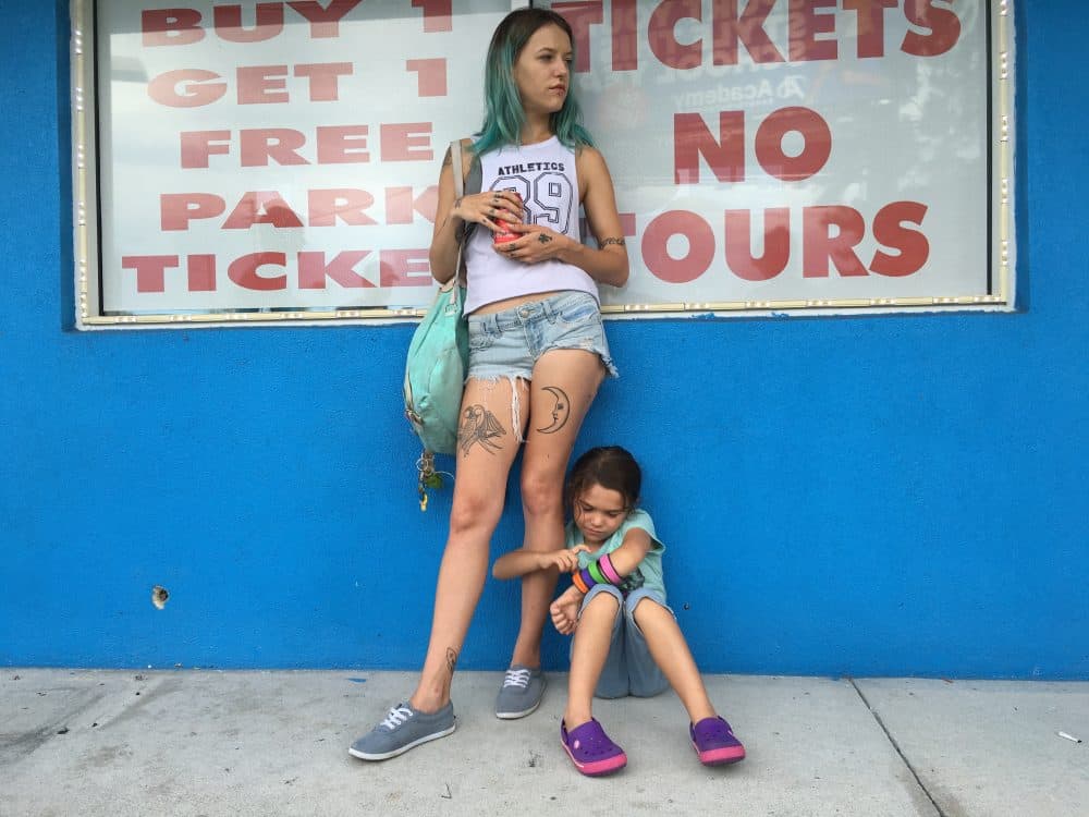 Bria Vinaite and Brooklynn Prince in &quot;The Florida Project.&quot; (Courtesy Marc Schmidt/A24)