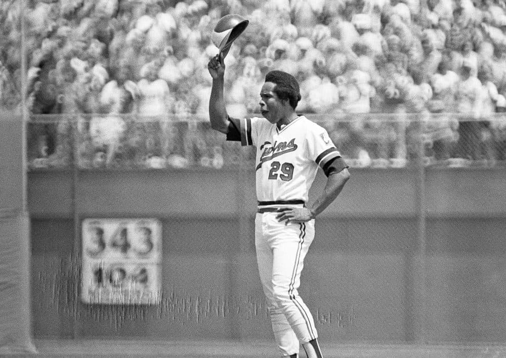Rod Carew on the Minnesota Twins, June 26, 1977. (JM/AP)