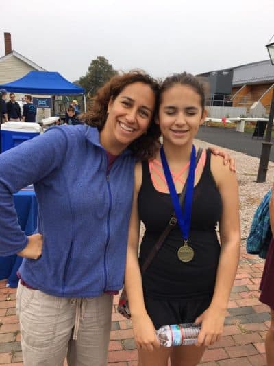 Sofia Priebe and her mom, Laura, after the Coastweeks Regatta. (Courtesy Laura Manfre)
