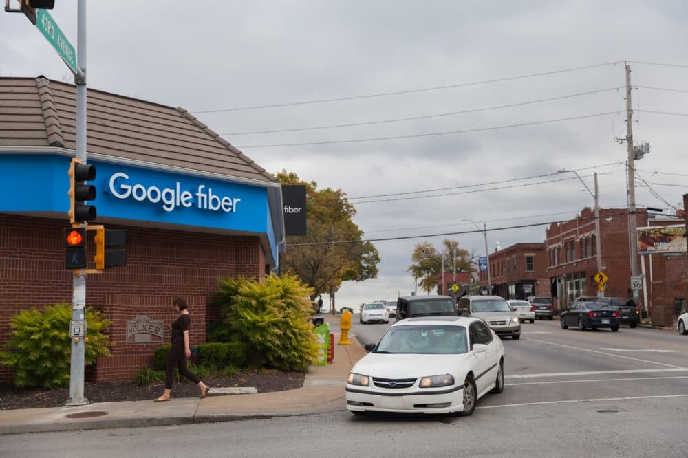 In 2010, cities like Kansas City bid to be the first to test Google Fiber, a new internet and TV service that promised unmatched download and streaming speeds. (Dean Russell/Here & Now)