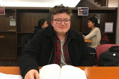 Junior Julia Vann, of Ouray, Colorado, attends Amherst College on a full scholarship. (Max Larkin/WBUR)