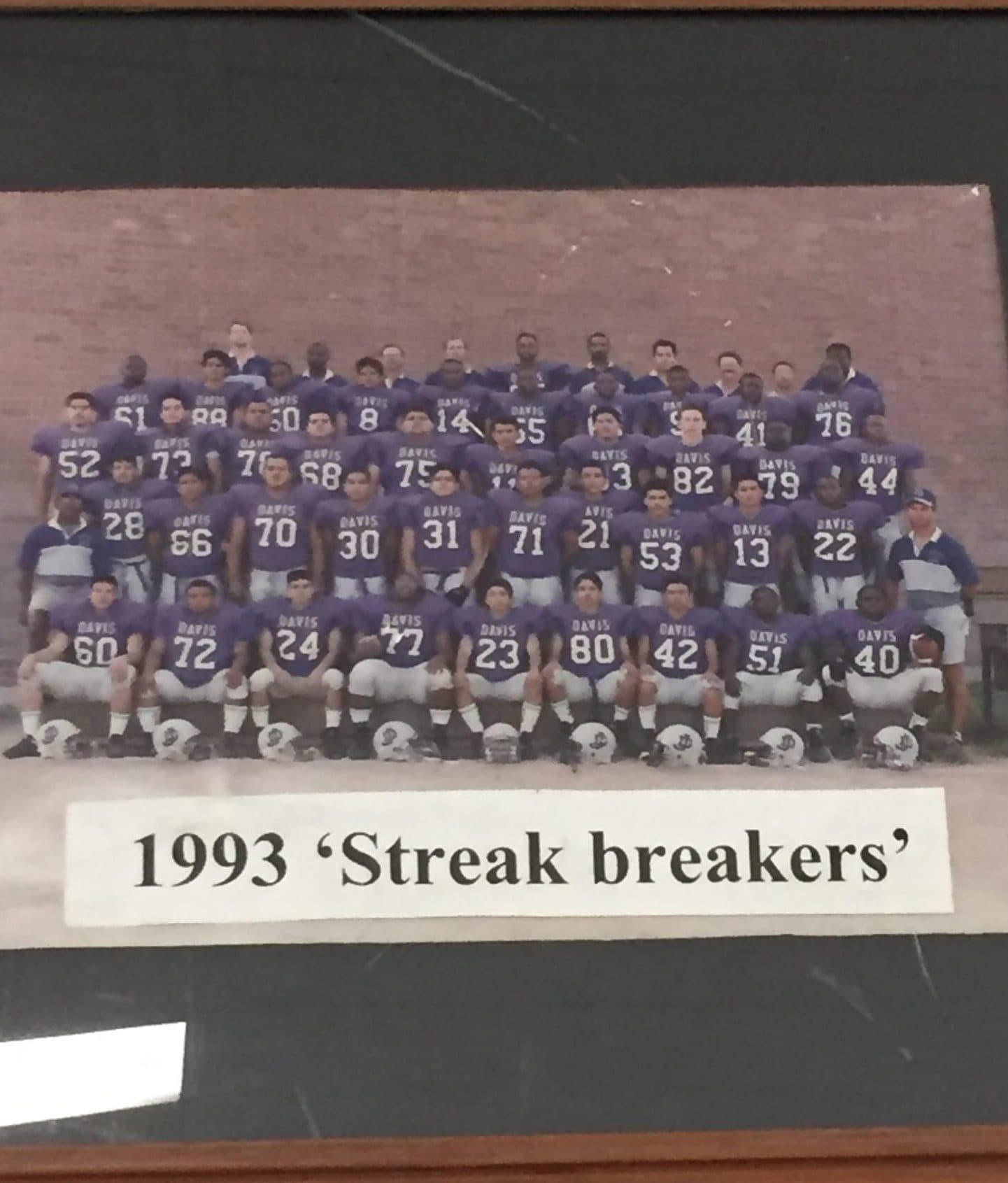 Davis High finally broke their record losing streak at 80 games in 1993, after Porter graduated. (King Kaufman/Only A Game)