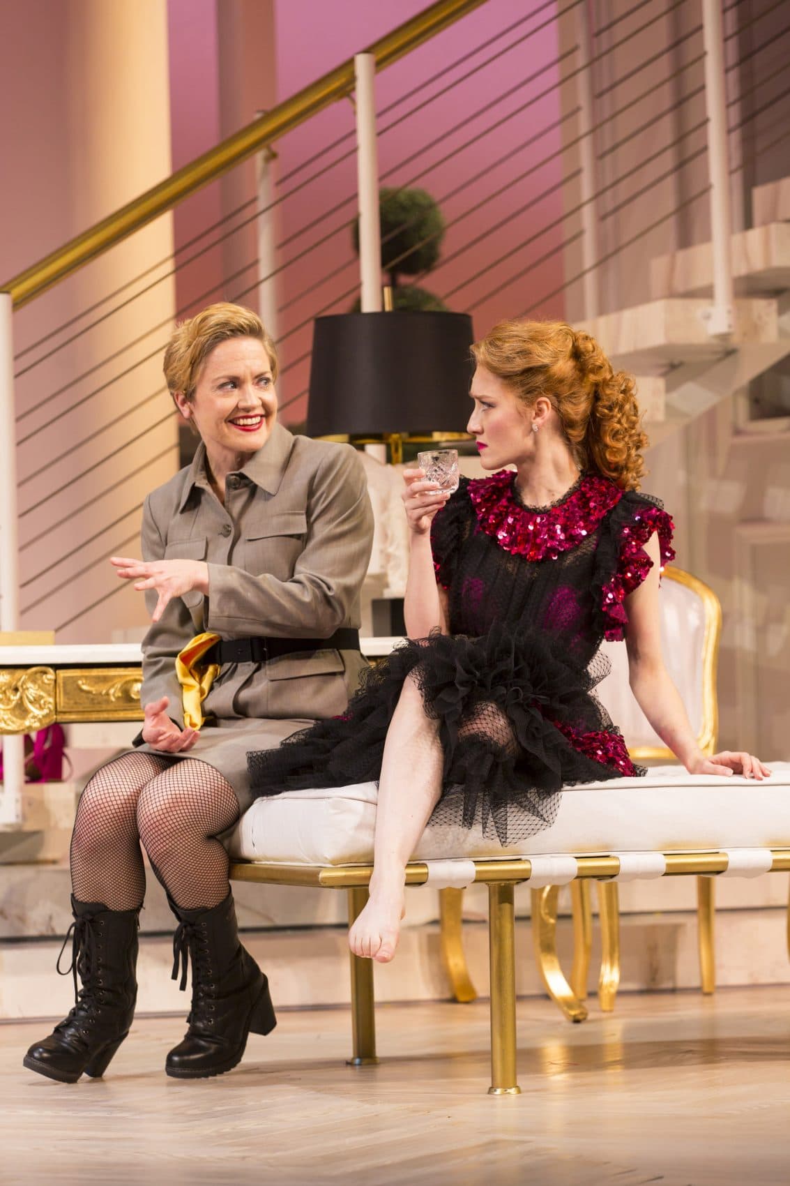 Jane Pfitsch as the maid Dorine and Sarah Oakes Muirhead as Mariane. (Courtesy T. Charles Erikson/Huntington Theatre Company)