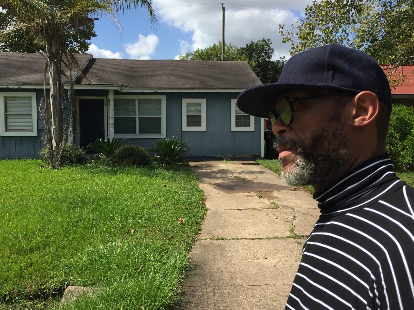 Donnal Walker, 52, returned to his home to find his HIV medications floating in the floodwaters from Hurricane Harvey. He went 11 days without his medication. (Sarah Varney/Kaiser Health News)