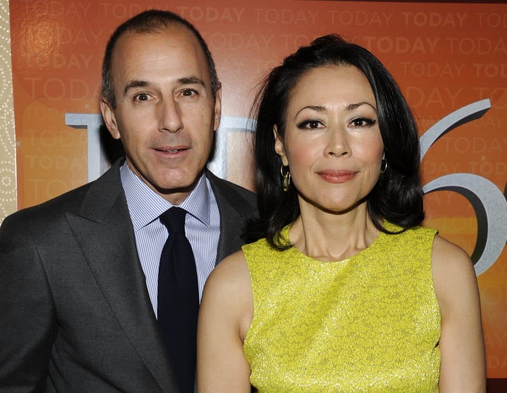 “Today” show co-hosts Matt Lauer and Ann Curry at the “Today” show 60th anniversary celebration in 2012 in New York. (Evan Agostini/AP)