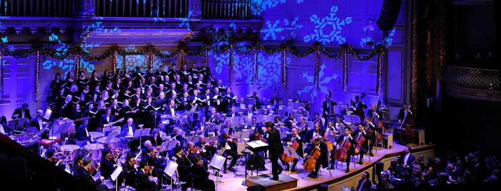 Boston Pops Holiday concert performance at Symphony Hall. (Courtesy The Boston Pops) 