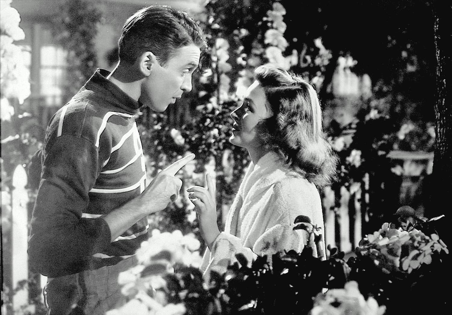 Jimmy Stewart and Donna Reed in "It's A Wonderful Life" (Courtesy Liberty Films)