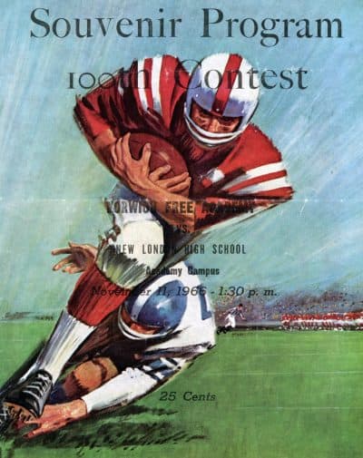 Souvenir program from the 100th anniversary game between Norwich Free Academy and New London High School (Courtesy Nicholas Bolt/NFA)