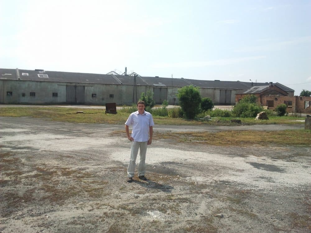 Robert Nowicki, pictured on one of the estates in Wielkopolska during a research trip with Julie. (Courtesy of Julie Lindahl)