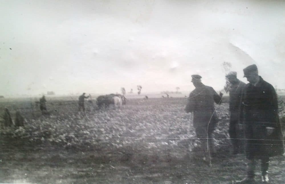 Julie Lindahl’s grandfather wears the dark coat in the foreground. (Courtesy of Julie Lindahl)