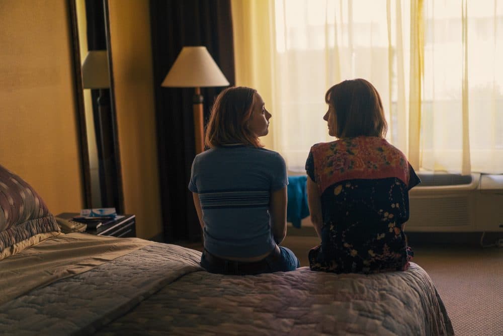 Saoirse Ronan as Lady Bird and Laurie Metcalf as her mother Marion. (Courtesy Merie Wallace/A24)