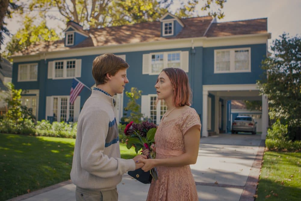 Lucas Hedges and Saoirse Ronan in &quot;Lady Bird.&quot; (Courtesy Merie Wallace/A24)