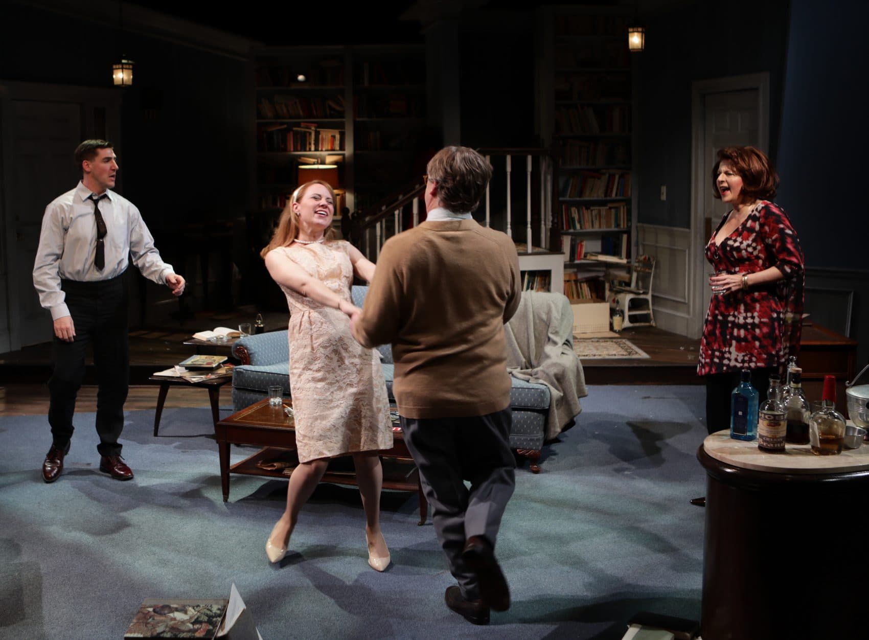 The cast of "Who's Afraid of Virginia Woolf?" (Courtesy Mark S. Howard/Lyric Stage)