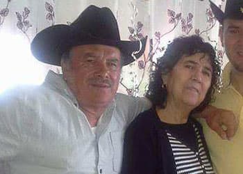 Juan Alecio Samayoa Cabrera, left, with his wife (Courtesy)