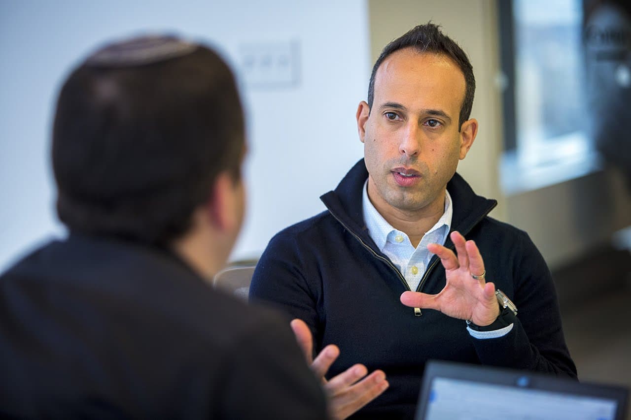 In recent years, more than a dozen Israeli cybersecurity companies have made Massachusetts their home away from home. "When you do the math, it's the proximity to Israel, the time differences - it makes a huge difference," said Lior Div, founder & CEO of Cybereason. (Jesse Costa/WBUR)