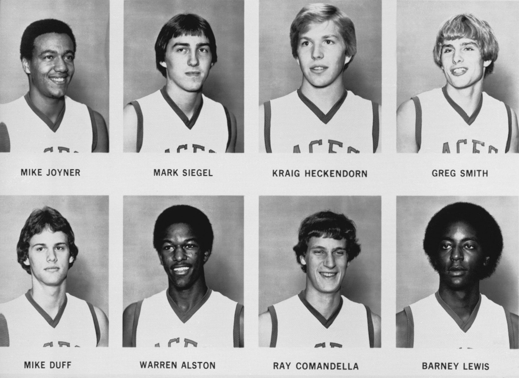 The University of Evansville basketball team shown September 1977. (AP)