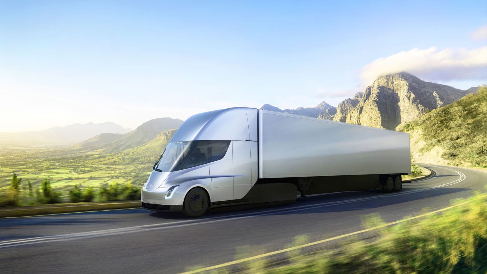 Tesla's all-electric Semi truck. (Courtesy Tesla Motors)