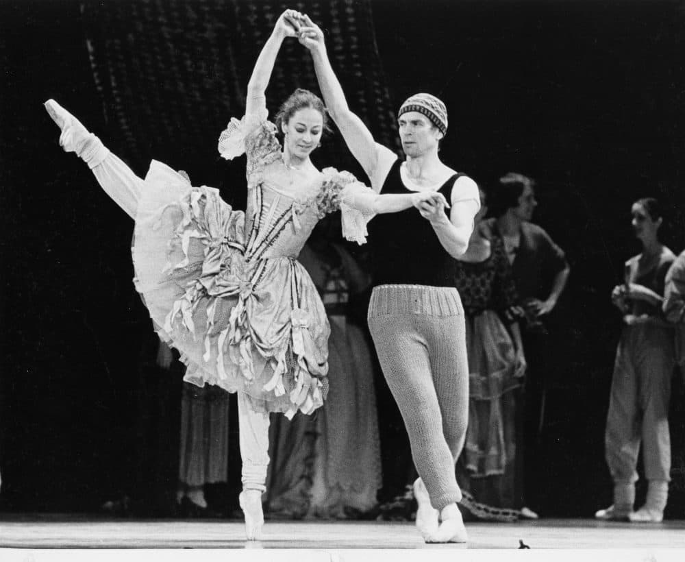 Laura Young and Rudolf Nureyev rehearsing in Atlanta in 1982. (Courtesy Bill Young)