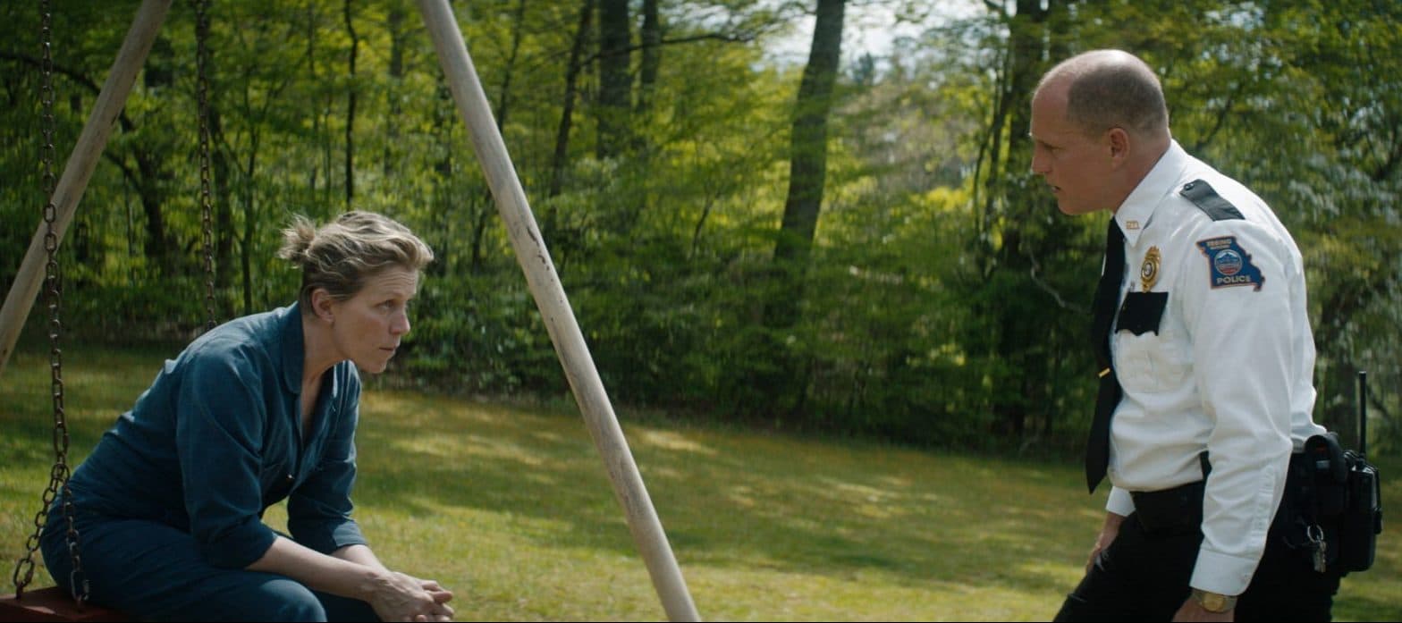 Frances McDormand and Woody Harrelson in "Three Billboards Outside Ebbing, Missouri." (Courtesy Fox Searchlight Pictures)