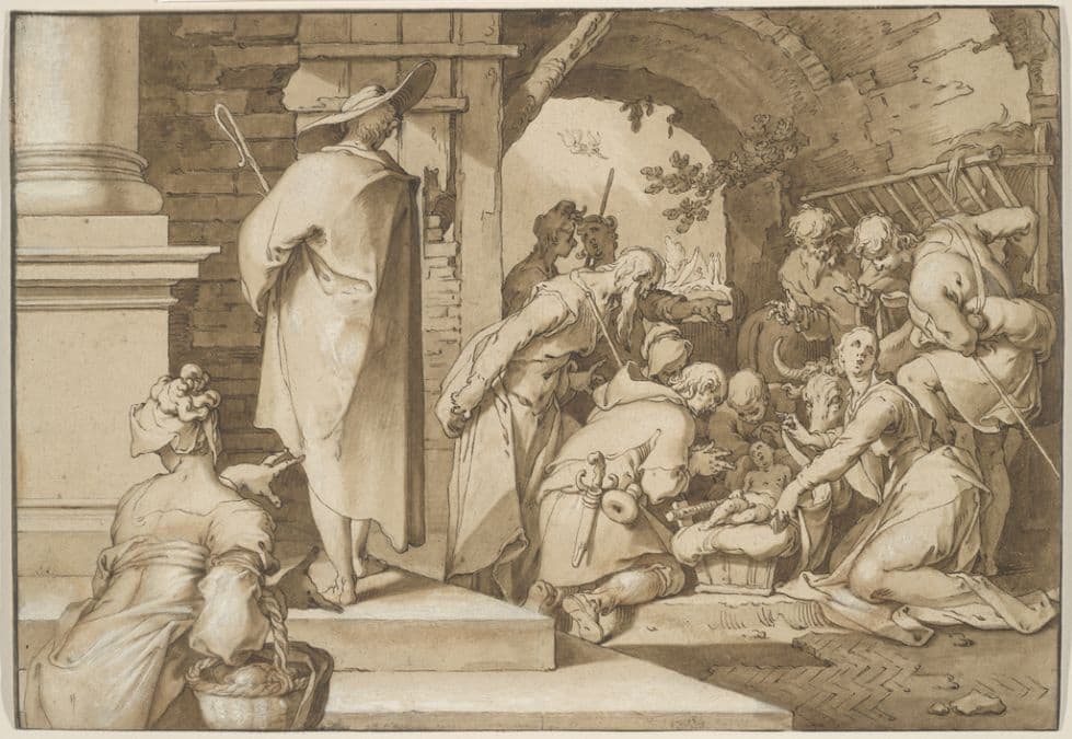 Abraham Bloemaert's &quot;Adoration of the Shepherds&quot; from around 1595-1598. (Courtesy Maida and George Abrams Collection/Harvard Art Museums)
