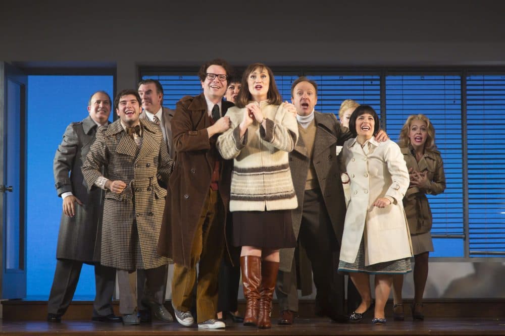 The cast of "Merrily We Roll Along." (Courtesy T. Charles Erikson/Huntington Theatre Company)