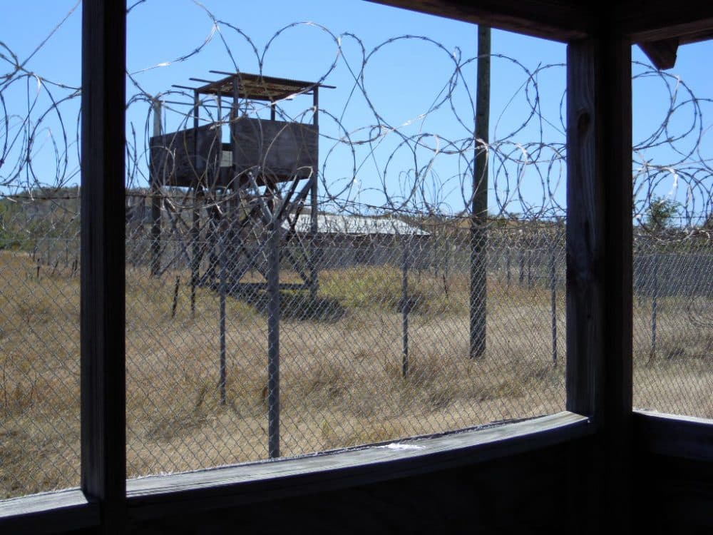 The ruins of Camp X-Ray, the first detention site for prisoners at Guantanamo after 9/11. Guantanamo Bay, Cuba, 2015. (Courtesy Andrea Pitzer)