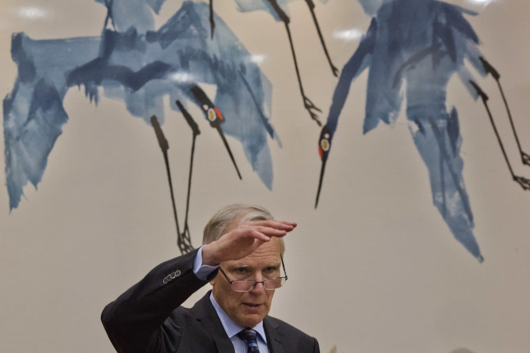 United Nations Special Rapporteur on extreme poverty and human rights, Philip Alston reacts during a press conference held in Beijing, China, Tuesday, Aug. 23, 2016. (Ng Han Guan/AP)