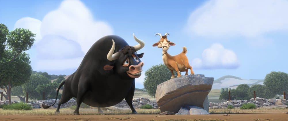 This image released by Twentieth Century Fox shows a scene from the animated film, &quot;Ferdinand.&quot; (Twentieth Century Fox via AP)
