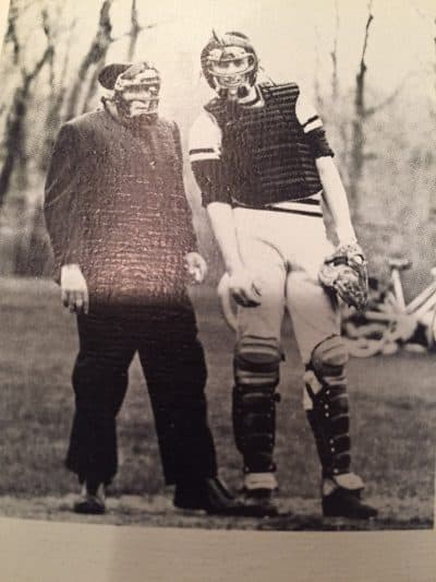 Bill Stewart Jr. (left) and Paul Stewart at a 1972 Groton School alumni game. (Photo courtesy of Paul Stewart) 
