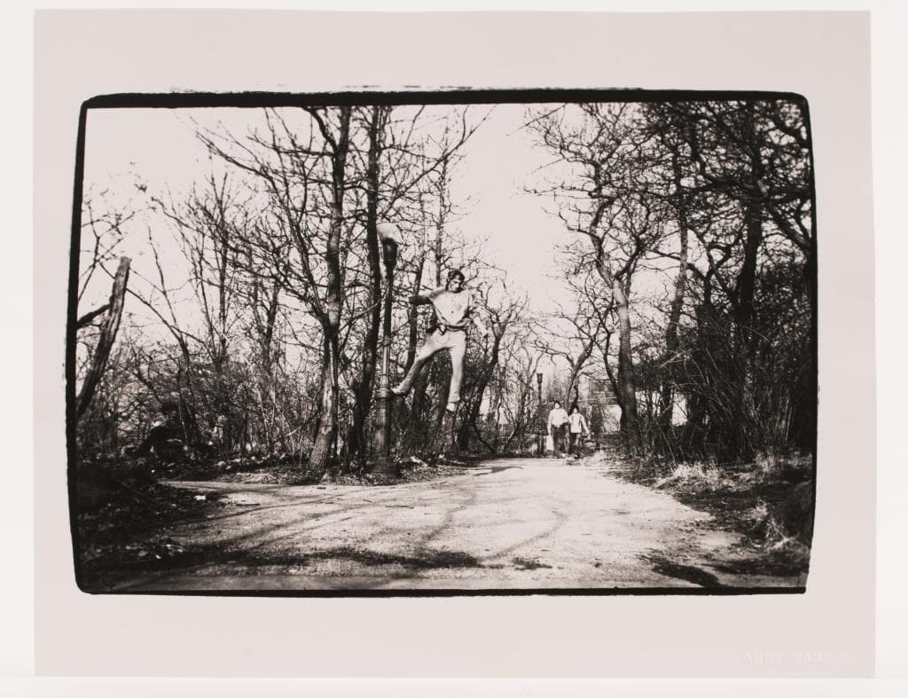 Gould in Central Park. Gelatin silver print 8 x 10 inches. Stamped Andy Warhol. (Courtesy John McInnis Auctioneers)