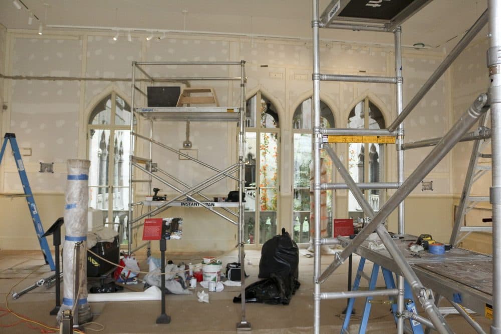 The Isabella Gardner Museum's Raphael Room as seen in progress during the restoration process. (Courtesy Isabella Gardner Museum)