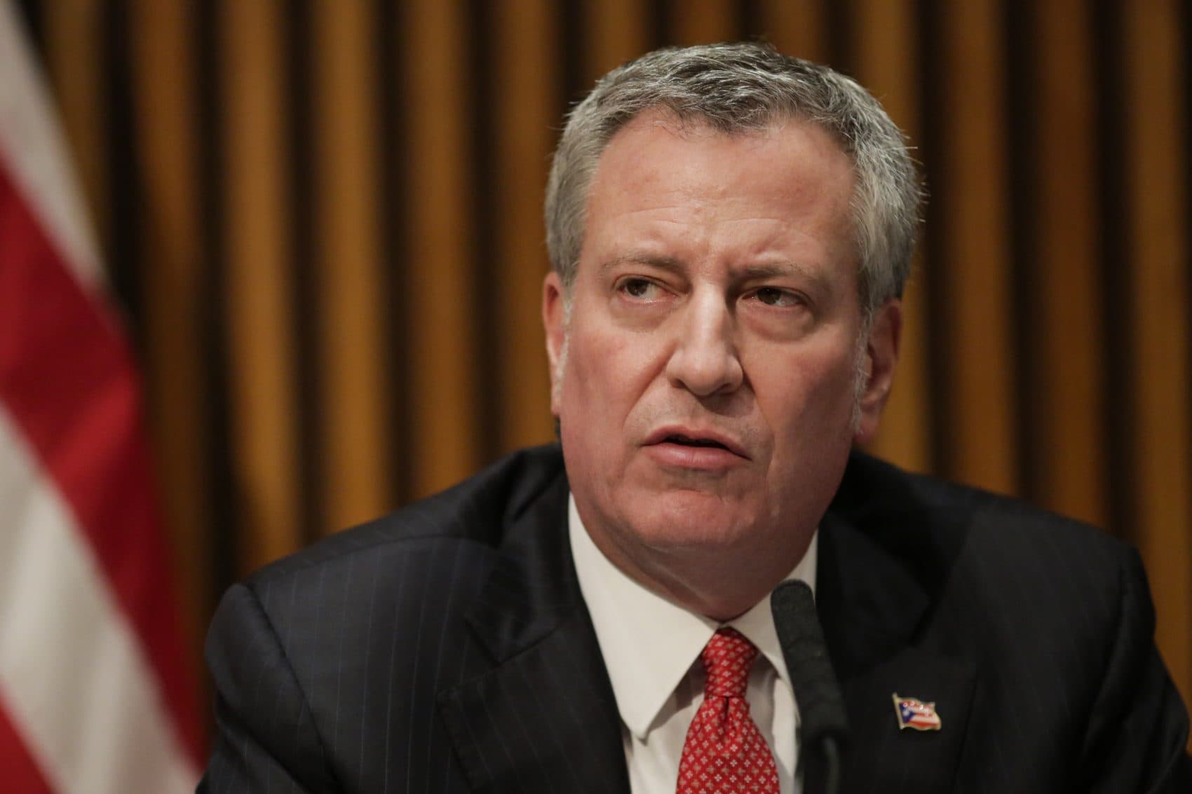 New York City Mayor Bill de Blasio speaks during a press conference on Nov. 3, 2017 in New York City. (Eduardo Munoz Alvarez/Getty Images)
