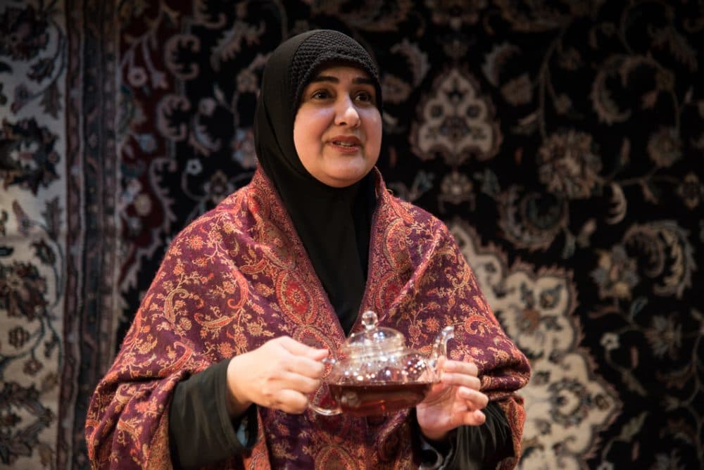 Playwright and performer Rohina Malik in &quot;Unveiled.&quot; (Courtesy Andrew Brilliant/Brilliant Pictures)