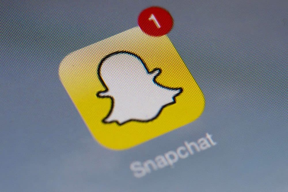 The logo of mobile app Snapchat. (Lionel Bonaventure/AFP/Getty Images)