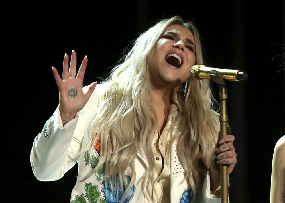Kesha performs &quot;Praying&quot; at the 60th annual Grammy Awards at Madison Square Garden on Sunday, Jan. 28, 2018, in New York. (Matt Sayles/Invision/AP)