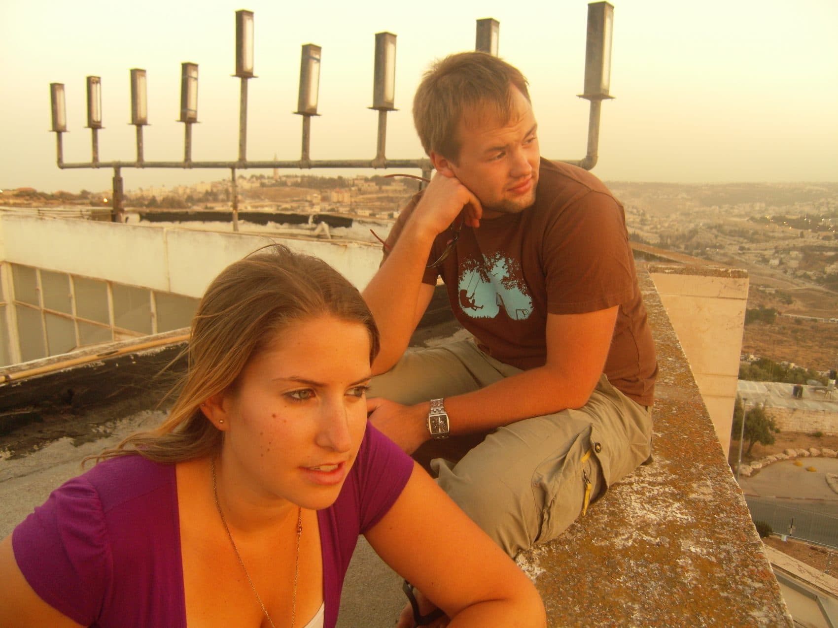 Rachael Cerrotti, pictured with Sergiusz Scheller in Jerusalem, 2010. They were married in 2015. (Courtesy of Rachael Cerrotti)
