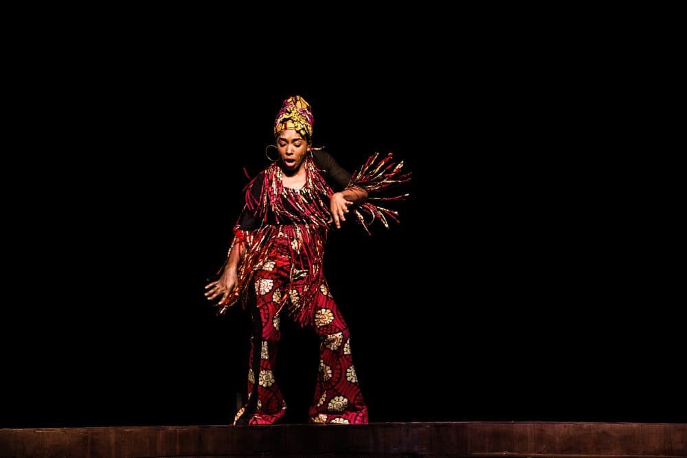 An actor dances as part of her performance in &quot;HEAR WORD!&quot; (Courtesy &quot;HEAR WORD!&quot;)