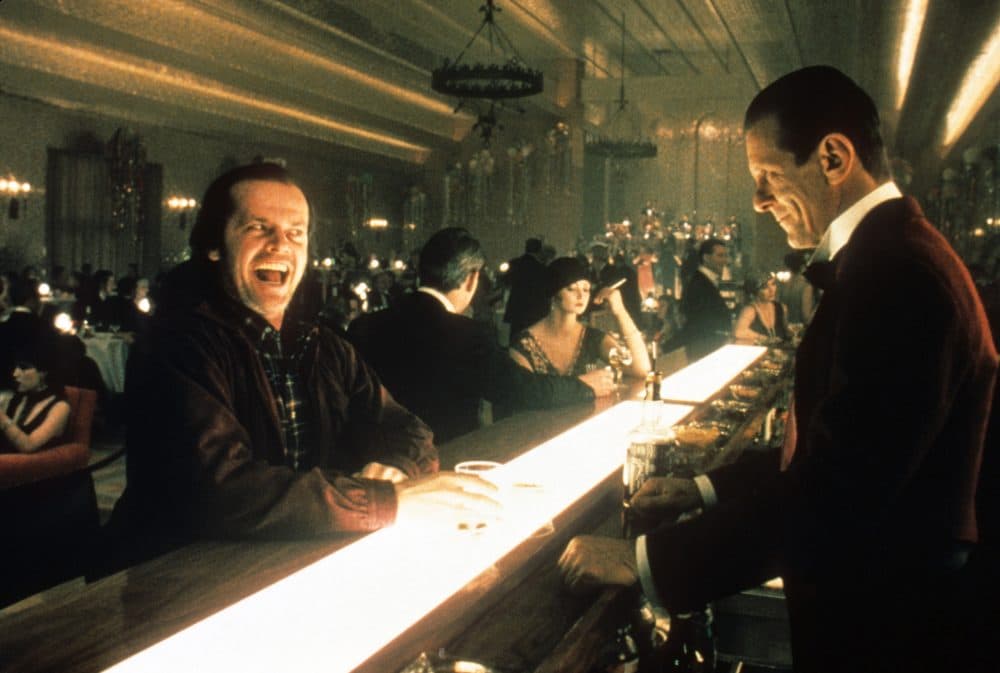 Jack Nicholson as Jack Torrance and Joe Turkel as Lloyd, the Overlook bartender. (Courtesy Coolidge Corner Theatre)