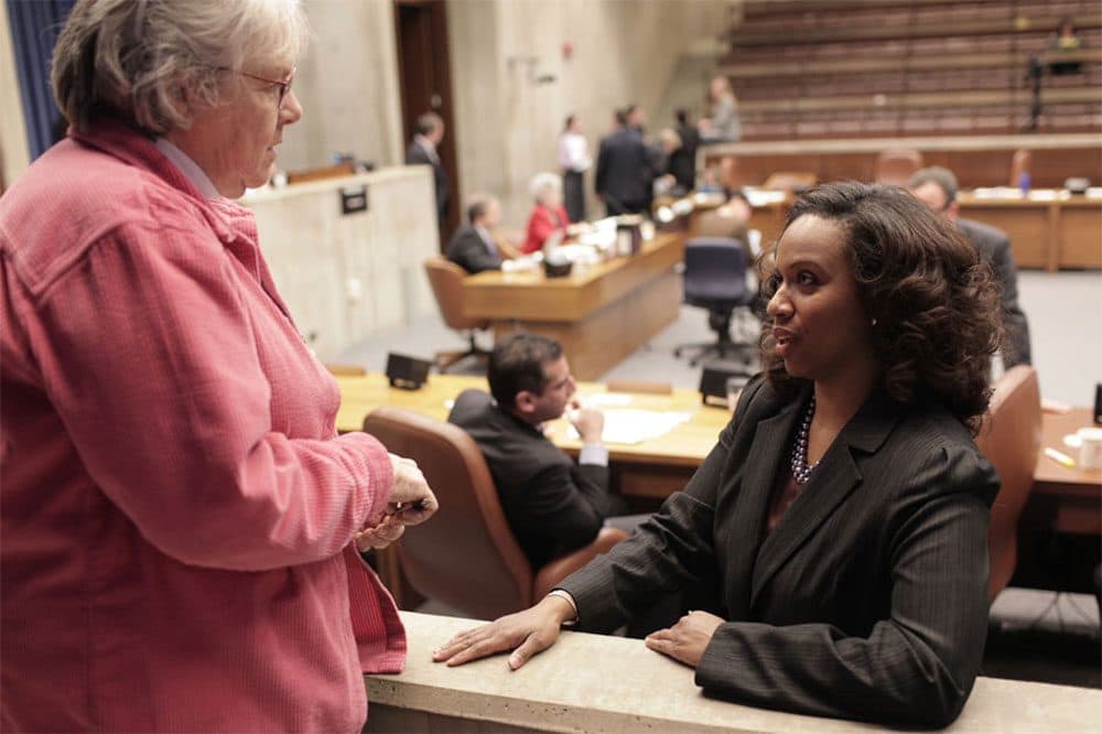 Ayanna Pressley, right, in a 2011 file photo (Nick Dynan for WBUR)