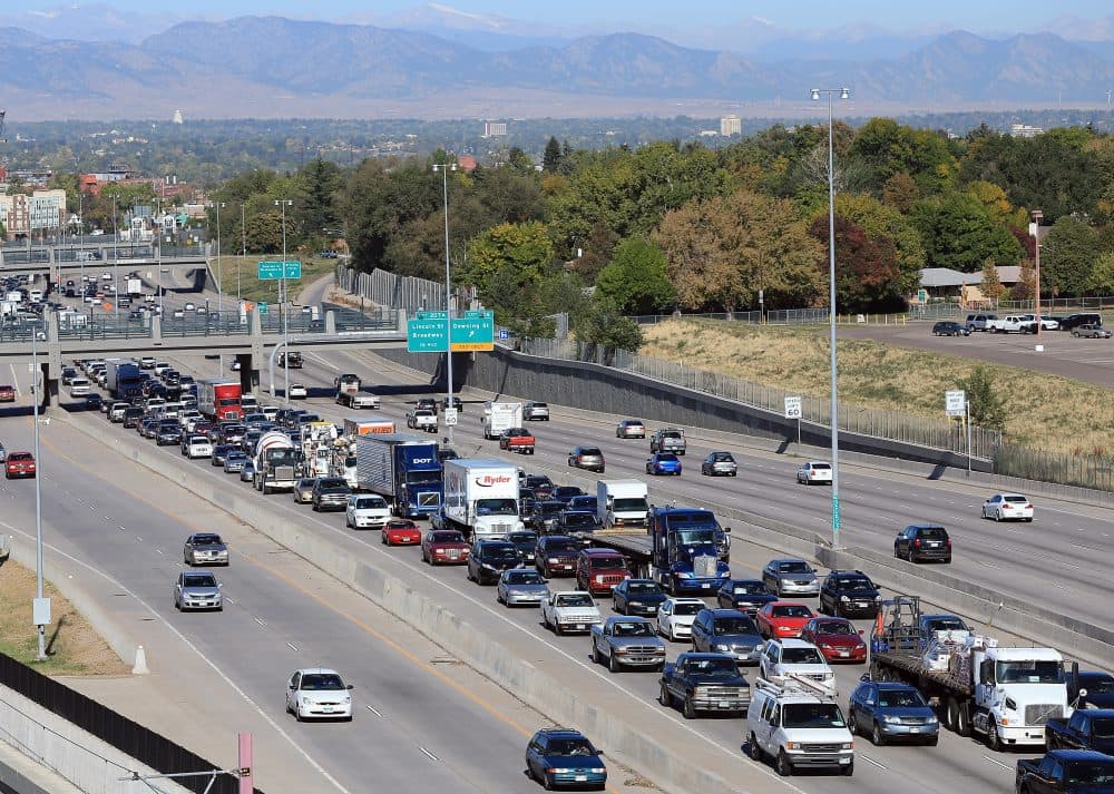 Traffic on Interstate 25 on Oct. 2, 2012 in Denver. (Doug Pensinger/Getty Images)