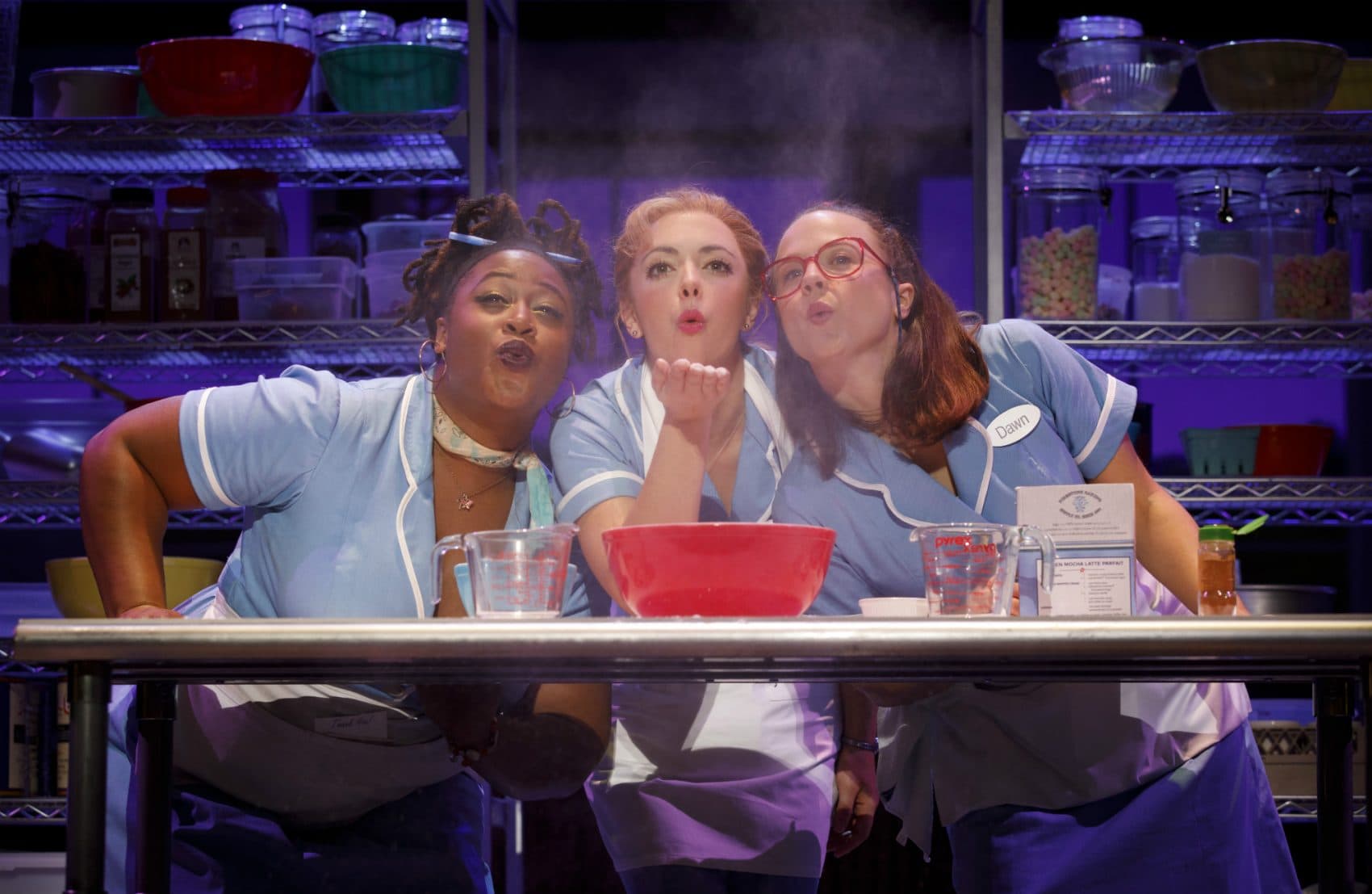 Charity Angel Dawson, Desi Oakley and Lenne Klingaman in the national tour of "Waitress." (Courtesy Joan Marcus)