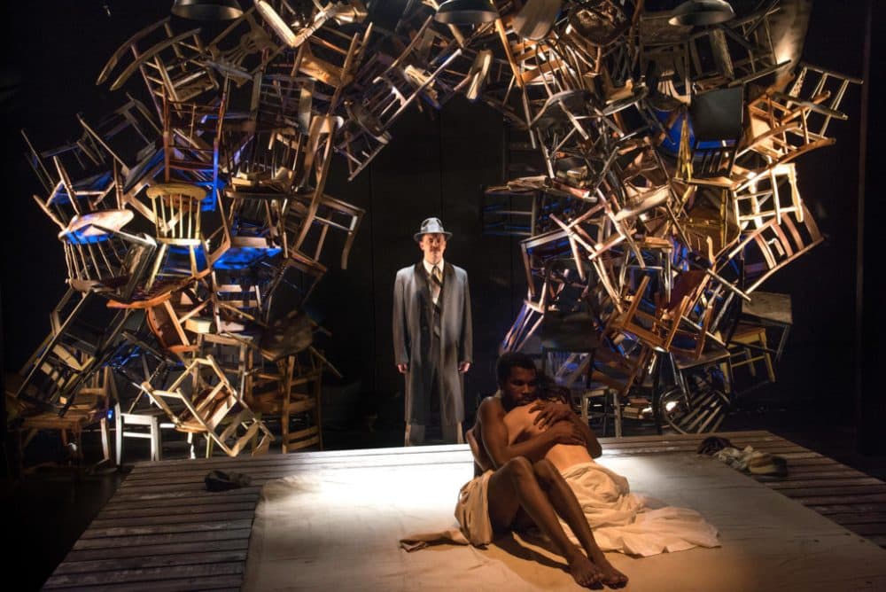 Left to right, Tim Spears, Michael Ofori and Eve Kagan in "Statements After An Arrest Under the Immorality Act." (Courtesy Andrew Brilliant/Brilliant Pictures)