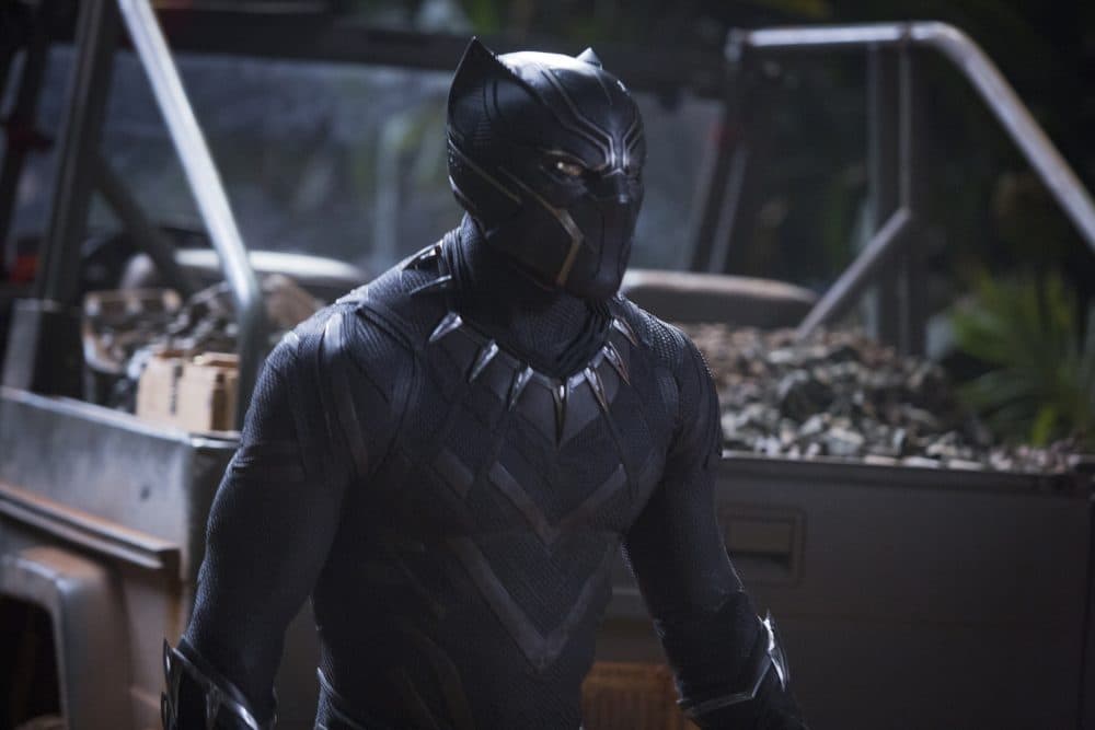 Chadwick Boseman as the Black Panther. (Courtesy Matt Kennedy/Marvel Studios)