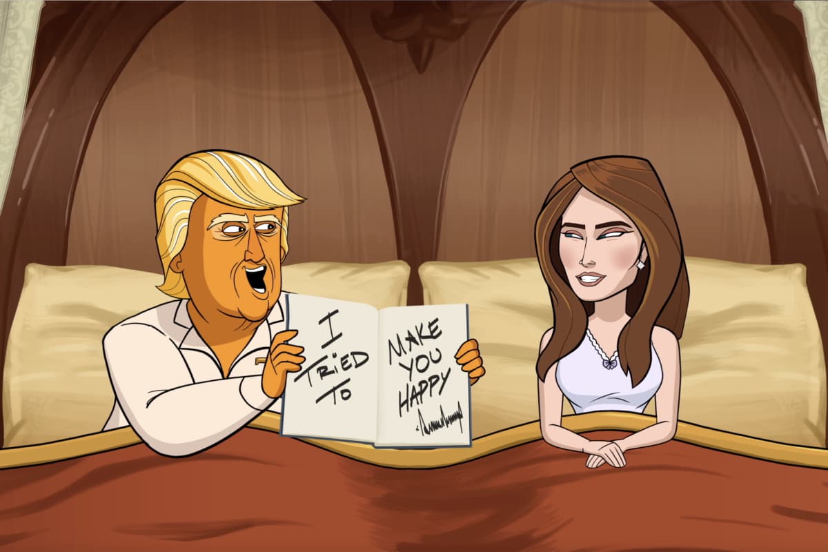 Donald and Melania in "Our Cartoon President." (Courtesy Showtime)