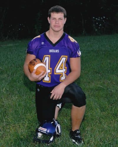 Zac's senior year football photo. (Courtesy CTE Hope)