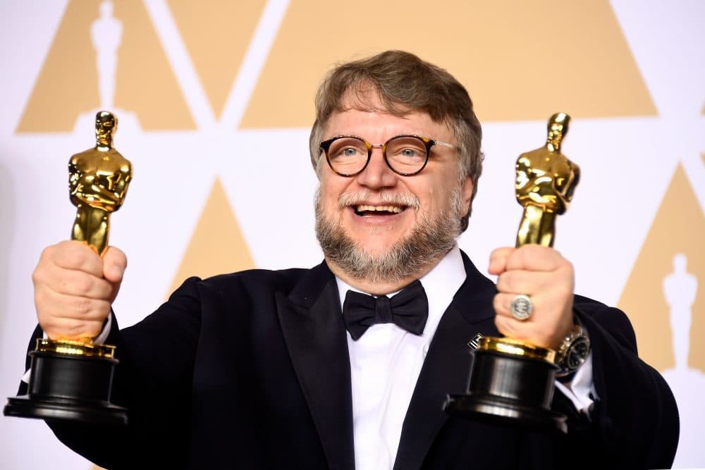 Filmmaker Guillermo del Toro, winner of the Best Director and Best Picture awards for "The Shape of Water," poses in the press room during the 90th Annual Academy Awards on March 4, 2018 in Hollywood, Calif. (Frazer Harrison/Getty Images)