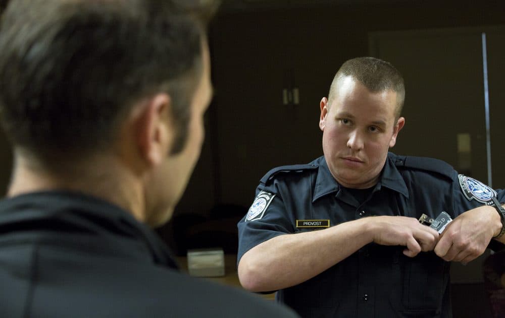 U.S. Customs and Border Protection officer trainee Patrick Provost. (Jesse Costa/WBUR)