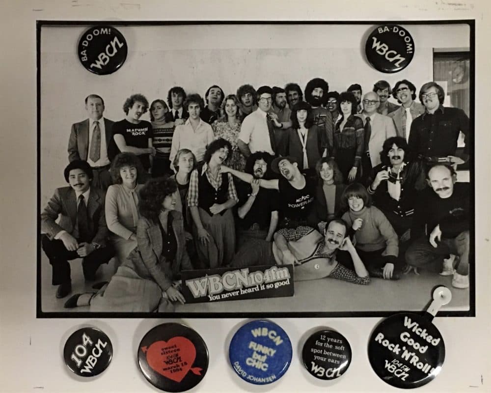 The WBCN crew. (Courtesy David Bieber Archives)