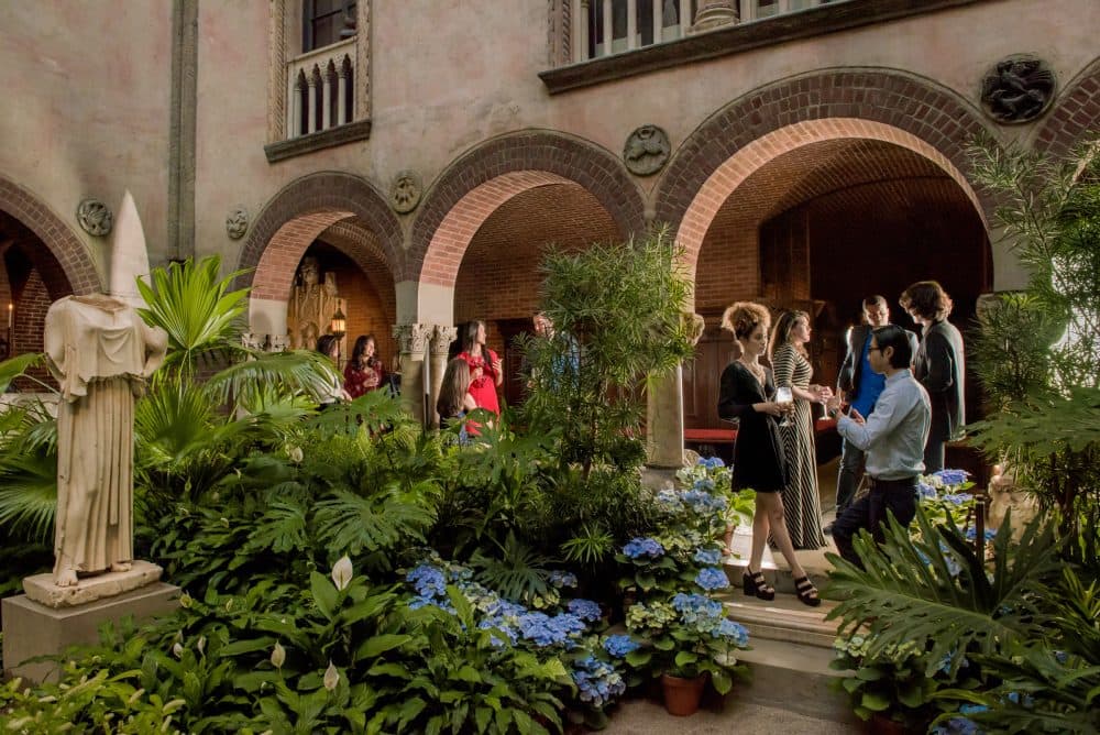 The Gardner Museum courtyard during a Third Thursday party in 2016. (Courtesy Liza Voll Photography)