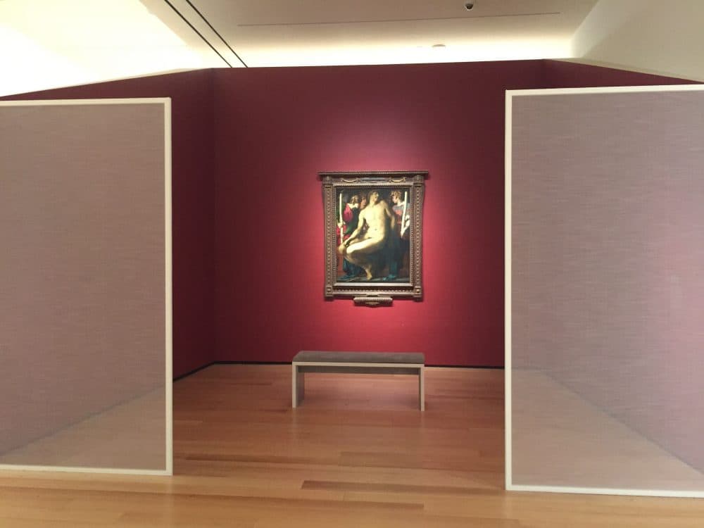The MFA's installation of Rosso Fiorentino's &quot;The Dead Christ with Angels.&quot; (Courtesy Museum of Fine Arts Boston)